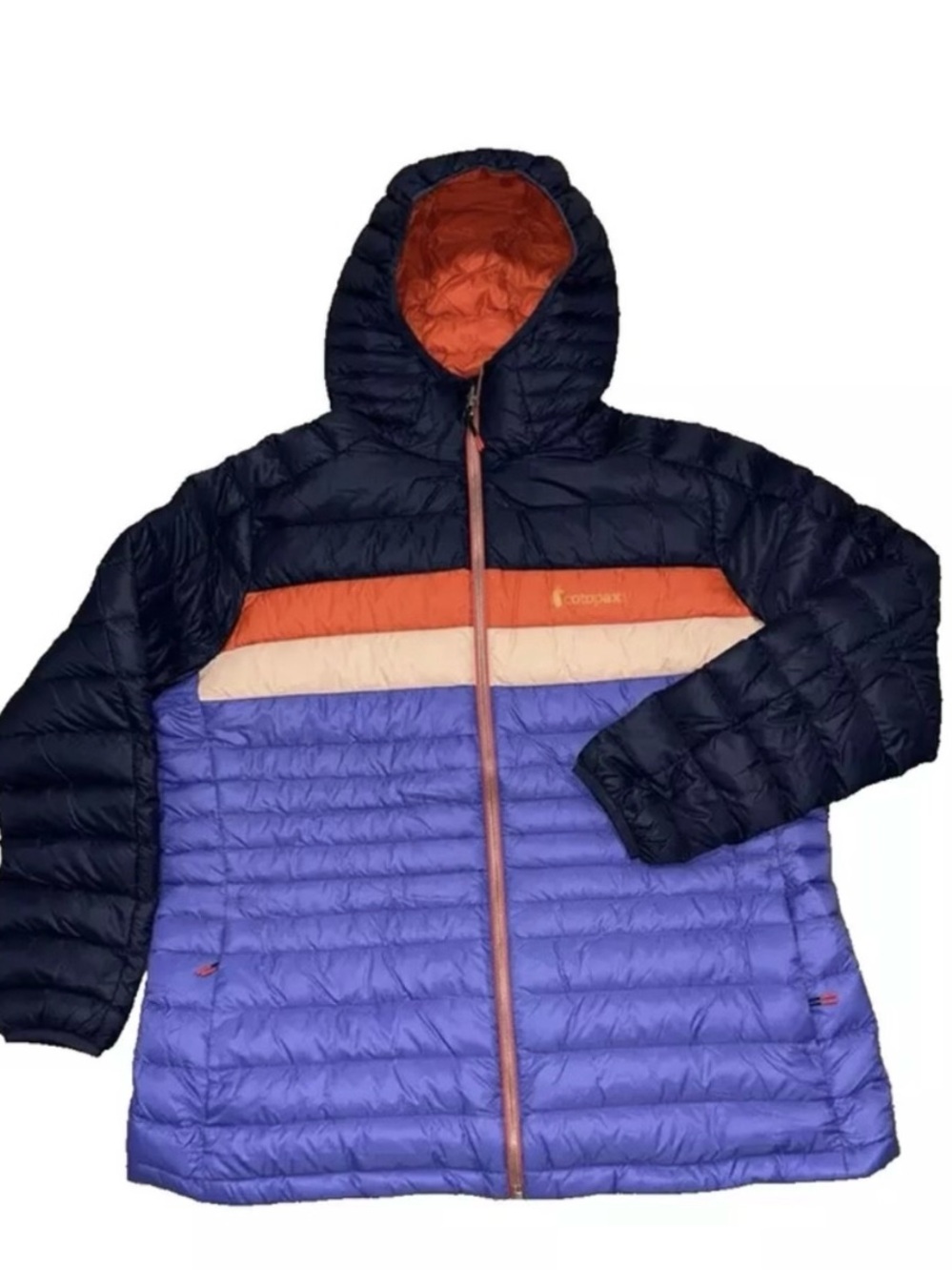 Cotopaxi Women's Fuego Hooded Down Jacket
Size 1X Plus Ink/Amethyst 800 Fill